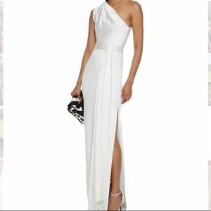 Solace London Mara one-shoulder white gown